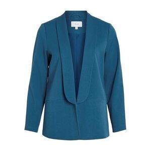 Vila Clothes Shawl Collar Blazer Relaxed Fit Women Blue Blazers